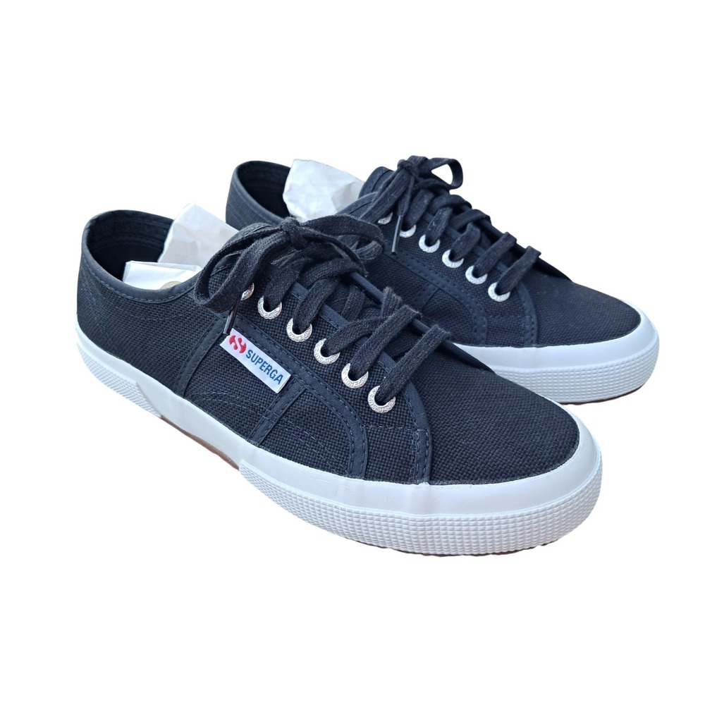 Superga 2750 Cotu Classic Black Canvas Low Top Sneakers EU 39.5